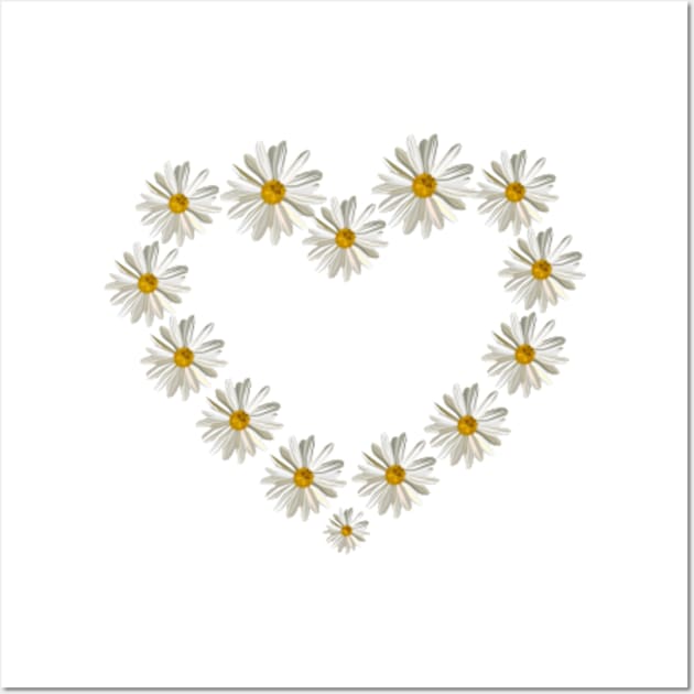 Daisy Heart Wall Art by Worldengine